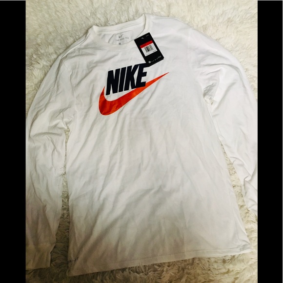 white long sleeve dri fit shirt